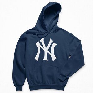 NEW York Yankees NY Team Color Pop Logo Fleece Pullover Hoodie NAVY